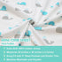 TL Care 100% Natural Cotton Fitted Mini Crib Sheet, Aqua Whale, 38" x 24", Soft & Breathable, Fits Pack N Play