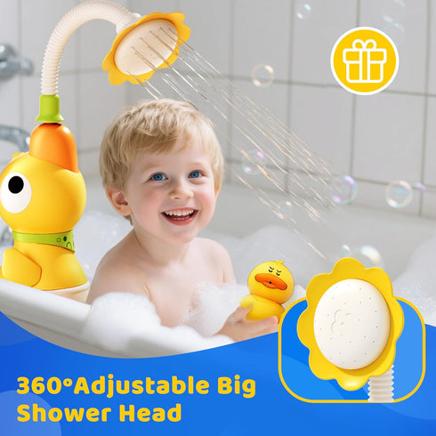 FIRRLUCO 4 3 Baby Bath Toys, Baby Bath Shower Head for Bathtub with Adjustable Sprayer, Control the Flow Rinser Babies
