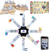 12 Set 8PCS 9 91 Set Double Mexican Train Dominoes for Adults with Wooden Holders, Train Markers, Color Dot Tile
