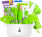KEFF Kids Cooking and Baking Set, 30 Pcs Real Kitchen Utensils for Girls, Boys, Toddler - Green Kit with Apron & Chef