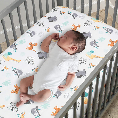 Bedtime Originals 3Piece Set, (283003V) Mighty Jungle Crib Bedding Multicolor