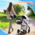 Guiseapue Universal Stroller Organizer with Cup Holder, Detachable Phone Bag, Fits Uppababy, Baby Jogger, Doona