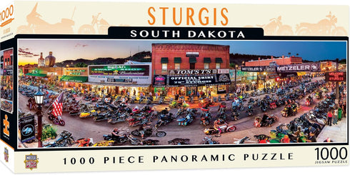 MasterPieces 1000 Piece Jigsaw Puzzle - Sturgis Panoramic 13"x39" for Adults, Family, or Youth, Eco-Friendly