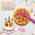 Set FUNERICA Play Food Goodies with Storage Box - Features Cutting Pizza, Ice Cream, Toy Birthday Cake, Fries, Dessert