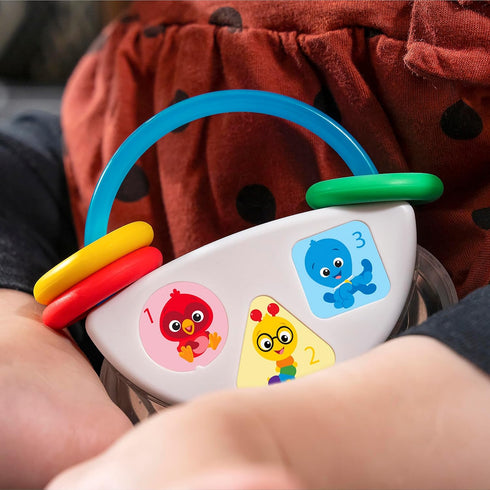 Baby Einstein Tiny Tambourine Musical Toy & Rattle, BPA Free, Take Along, Suitable for Age 3 Months+