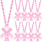 Tondiamo 60 Pcs Baby Shower Pacifiers Elephant Necklace Acrylic Baby Shower Party Favors