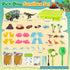 2.2lbs 3 4 5 6 7 8 FRUSE Dinosaur Sensory Bin Toys,Play Sand Art Kit with Sensory Play Sand,Glow in The Dark