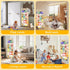 Pmbqifay Stuffed Animal Storage/Organizer Cute Wooden Stuffed Animal Zoo Storage Plush Toy Holder Cage for Nursery