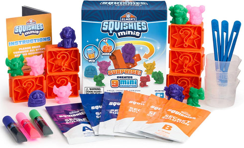 Elmer's Squishies Minis Make Your Own Squishies Kit, Creates 9 Characters, DIY