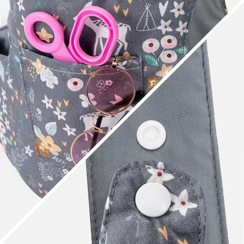GAGAKU Toy Baby Carrier for Dolls, Adjustable Straps Stuffed Animal Carrier for Kids - Grey Deer