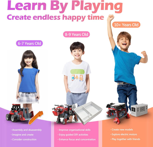 8 1 6-8, 8-10, 6 7 8 9 10 11 12 in STEM Kits for Kids Age DIY Electronic Monster Truck Building Kit, STEM Toys for Boys