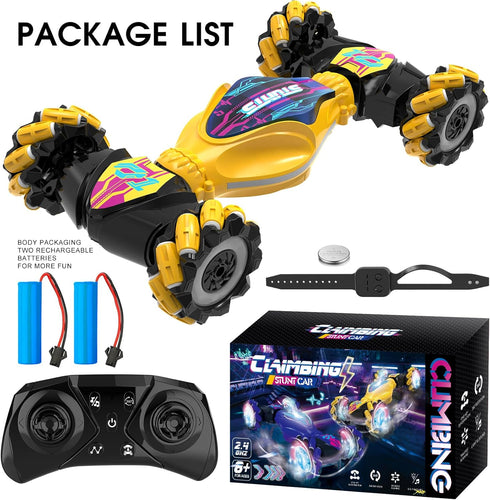 6-12, 2.4GHz 4WD Paaxido Gesture RC Car - Gesture Sensing RC Stunt Car Toys for Boys Girls Aged Hand-Controlled Remote