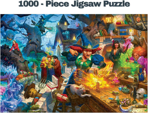 Toynk Witches Wanion Mystical Puzzle, 1000 Piece Jigsaw Puzzle Toy for Adults and Kids, Interactive Brain Teaser