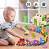 10 Set 2-5 GJZZ Wooden Dinosaur Truck & Magnetic Wooden Dinosaur Train | Montessori STEM Toys for Kids Years | Toddler