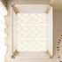 miaozhen 1 Pack 52x28 Cotton Crib Sheets for Baby Boys Girls Soft Animal Rustic Farm Flower Pink Stripe Muslin Crib
