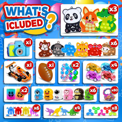 300 PCS Party Favors for Kids 4-8-12, Fidget Toys Bulk, Treasure Box Toys for Classroom Prizes and Birthday Gifts