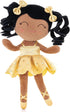 Gloveleya Baby Dolls Soft Snuggly Ballerina Doll - 14-Inch Plush Tanned Ballet Doll with Lace Mesh Dress