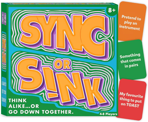 Sync or Sink - Hilarious Family Card Game for Kids, Teens &