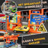 Playsets, 3-in-1 Playset, Playset, 1:64 1-3, Toy Cars Activity Drivers Gasstation, Car Wash, Car Restaurant Scale Toy