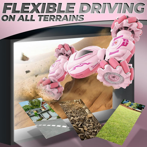 6-12 2.4GHz 4WD 360 Dysaim Gesture RC Car, Gesture Sensing RC Stunt Car Toys for Kids yr, Hand Remote Control