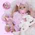 18Inch 3+ Milidool Lifelike Reborn Baby Dolls Realistic Baby Girl Dolls Newborn Baby Girl with Pink Doll Clothes