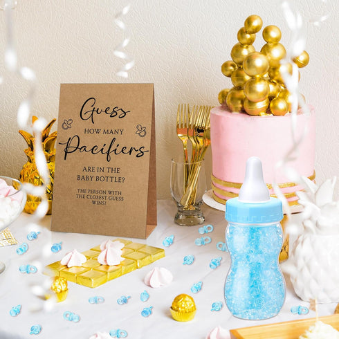 512 100 10 750ml 400 Roowest Pcs Baby Shower Games Guess How Many Pacifiers Sign Small Guessing Games HB Pencils Milk