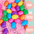 3.15" 100PCS JOYIN Easter Eggs, Large Fillable Plastic Eggs Empty Colorful Bright Eggshells with Hinge for Easter Hunt