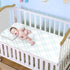 SyXIOP 28" 52" Blue and White Checkered Pattern Cooling Baby Fitted Crib Mattress x Absorbent Crib Bumper Pads