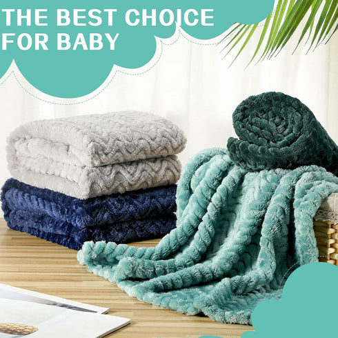 4 32 24 Inch(Classic Frienda Pcs Baby Fuzzy Blanket Fluffy Baby Blanket for Boys Girls Soft Warm Infant Newborn Toddler