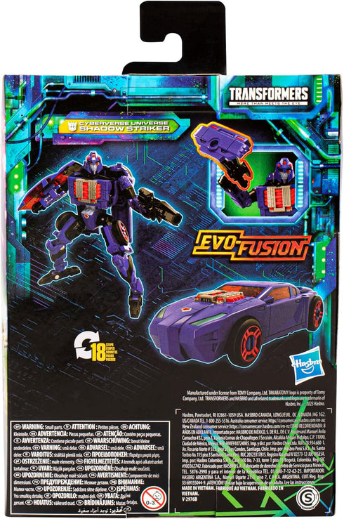 Transformers Toys Legacy Evolution Deluxe Shadow Striker Cyberverse Universe Action Figure, 5.5-inch, Ages 8 and Up