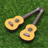 Healifty Base Guitar, 2PCS Wooden Miniature Guitar Dollhouse Musical Instrument Photo Props