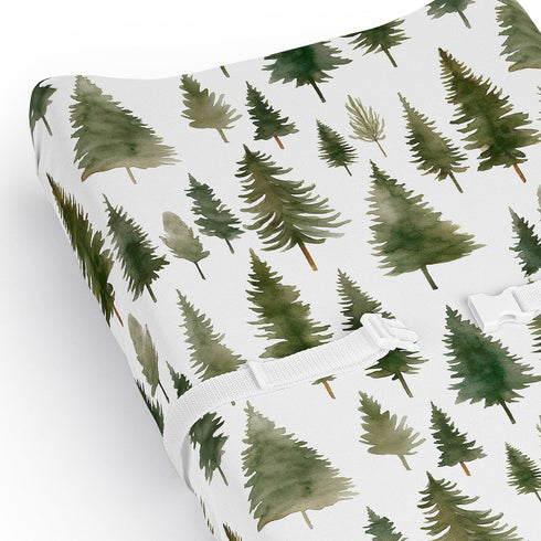 Sweet Jojo Designs Baby Changing Pad Cover Sheet (Sage Green Woodland) for Girls/Boys, Infant/Newborn Diaper Change