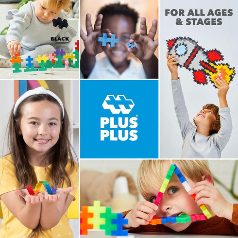 Set, 3D 400 PLUS PLUS Learn to Build Interlocking Mini Building Blocks, Puzzle Construction Stem Toy for Kids - Glow