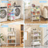 3IngSeagulls 4-Tier Baby Diaper Caddy Cart, Diaper Caddy Organizer and Storage, Rolling Utility Cart for Baby Supplies