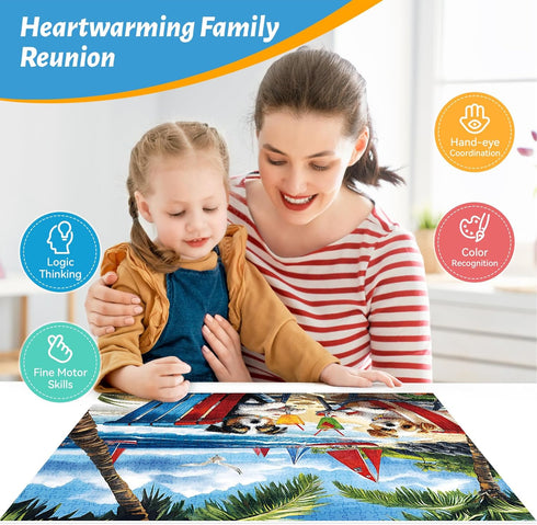 ZSYCZAO 300 (20.5 15 Piece Jigsaw Puzzle for Adults, Kids, and Seniors Cute Dogs Puzzle, Large Pieces, Eco-Friendly