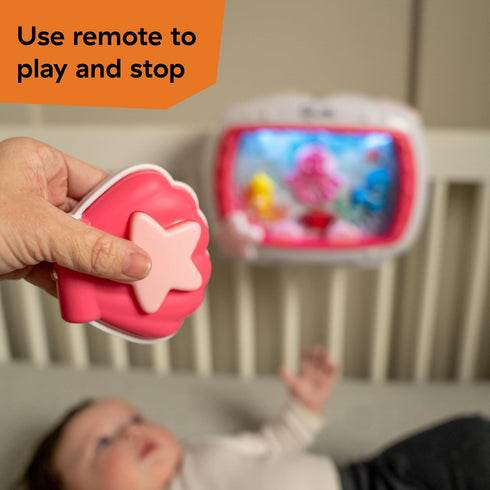 Pink Sea Dreams Soother: Musical Crib Toy & Sound Machine for Newborns