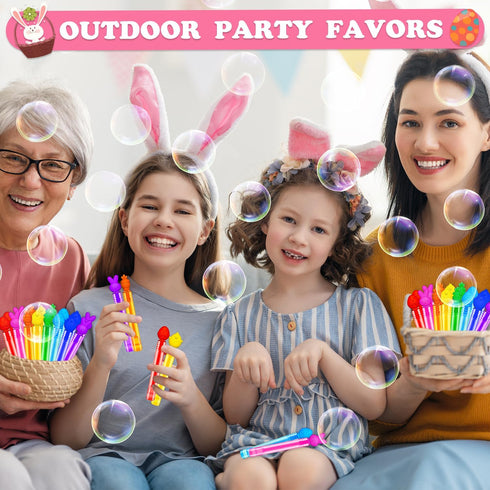 32 Pack Mini Pocket Bubbles Wands - Small Outdoor Summer Party Favors & Goodie Bag Fillers for Kids