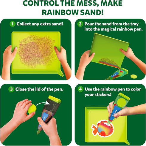 50+ 4, 5, 6, 7, 8, 9, 10 Skillmatics Sand Art Activity - Mess-Controlled DIY Animal Craft Kit with Colorful Stickers