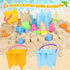 Beach Toys for Toddlers, Sand Castle Toys with Buckets, Shovels & Molds for Kids Ages 3-10