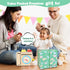 Wooden Montessori Baby Toys - 8-in-1 Play Kit with Shape Sorting, Stacking, Coin Box & More - Gift for Toddlers