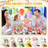 48 Pcs Birthday Mini Animal Plush Toy with Birthday Hats, Stuffed Animal Bulk for Kids, Classroom Reward Gifts