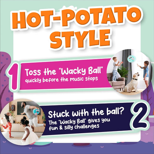Wackiez 50 15 Wacky Ball - Musical Talking Game of Action & Funny Tasks | Silly Challenges + Dance Music Tracks |