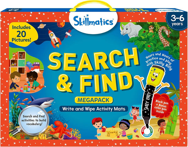 Skillmatics Search and Find Megapack Educational Game - Reusable Preschool Learning Activities,