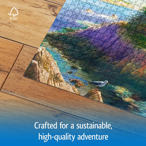1000 Wonder Forge Goat Hill Lighthouse Piece Jigsaw Puzzle for Adults | Unique, Perfectly-Fitting Pieces | Fun, Vibrant