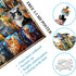 Stained Glass Cat Puzzle - 1000 Pieces, Colorful Kitty Collage, Challenging Jigsaw for Adults