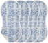 WELLDAY Set 1, 22 11 Inch Muslin Baby Burp Cloths of Soft Absorbent Blue Toile Watercolor Cotton Burping Cloth, Milk