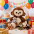 Mommy 5 3-8, Monkey Stuffed Animals, Monkey Plush with Baby, Pcs Plush Toy for Girl Boy, Birthday Gifts for Kids