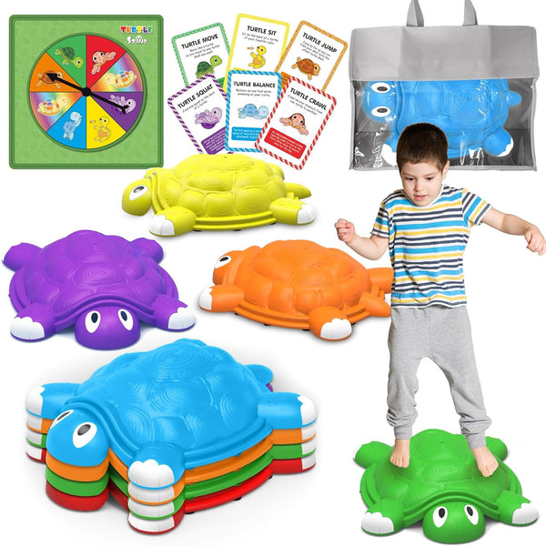 OCHIDO Stepping Stones for Kids, 6 Pcs Turtle Balance Stepping Stones for Coordination Skills, Ages 3-7