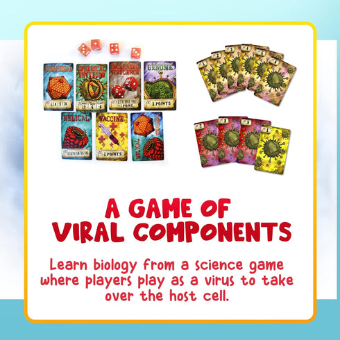 Virulence: an Virus-Themed Card Game | Biology Board Game for Kids, Teens, Adults, and Teachers | Fun & Engaging