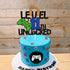 Level 11th Unlocked Cake Topper, Happy 11th Birthday Cake Decoration, Video Game Controller Theme Supplies